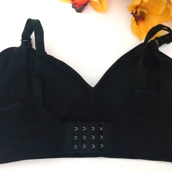 BLACK ADJUSTABLE SUPPORT COMFORT STRETCH SPORTS BRA SIZE XL NWOT - Picture 6 of 10